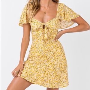 NEW Princess Polly Yellow Floral Dress